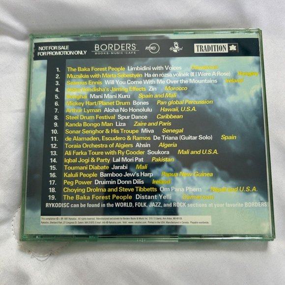 Where In The World Is Rykodisc? 1997 Borders Cafe Promo Compilation Global Music - Picture 2 of 3